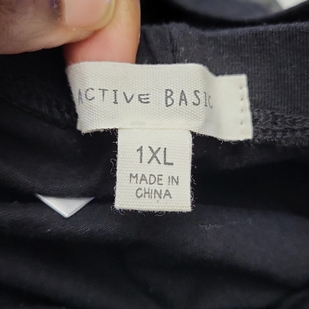 Active Basic Women's Plain Cotton Leggings (Size 1XL, Black) - Picture 5 of 6